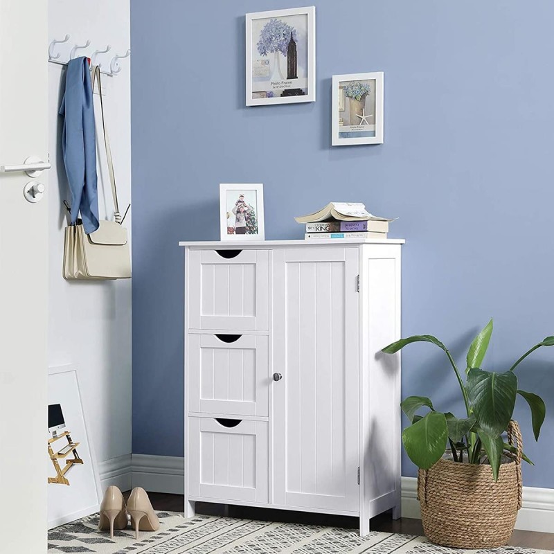 Armario LULU, Diseño Moderno, en Madera color Blanco