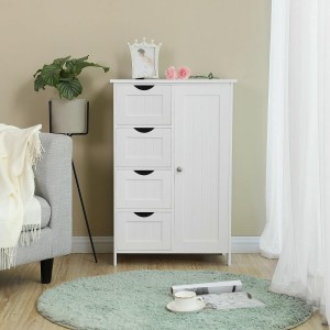 Armario LULU, Diseño Moderno, en Madera color Blanco