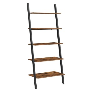 Estantería NANCY, Diseño Moderno en Escalera, en Madera color Nogal 2