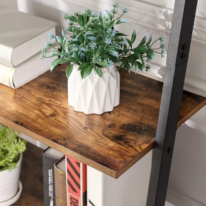 Estantería NANCY, Diseño Moderno en Escalera, en Madera color Nogal