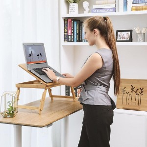 Mesa Auxiliar para Ordenador Portátil DAISY, en Madera de Bambú