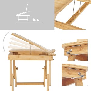 Mesa Auxiliar para Ordenador Portátil MASYA, en Madera de Bambú