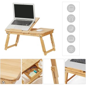 Mesa Auxiliar para Ordenador Portátil MASYA, en Madera de Bambú