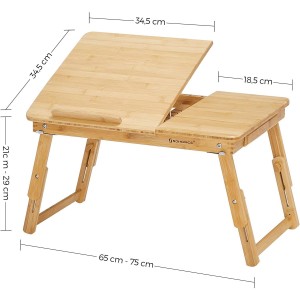 Mesa Auxiliar para Ordenador Portátil MASYA, en Madera de Bambú