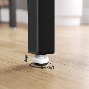 Mesa Alta SYDNEY, en Metal y Madera, color Negro y Marrón Oscuro