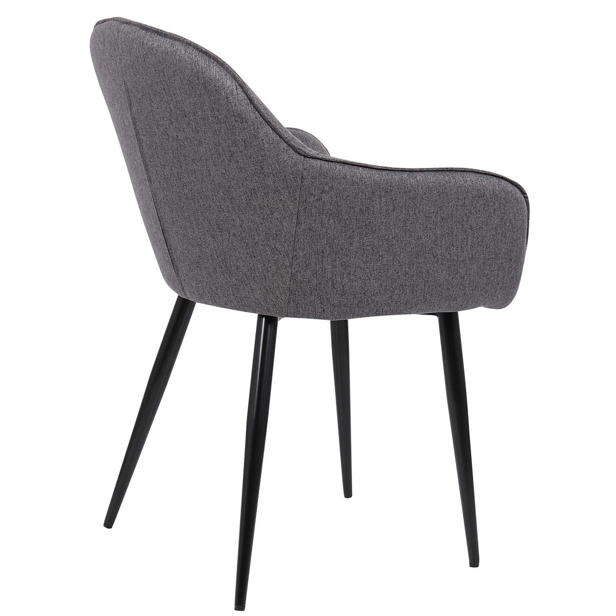 Silla de Confidente TAMARA, Diseño moderno y Sofisticado, en Tela color Negro