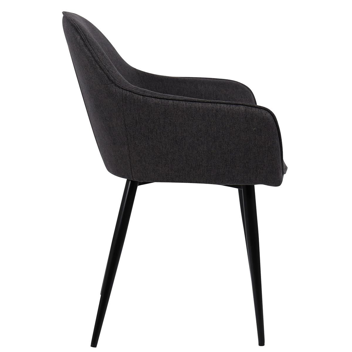 Silla de Confidente TAMARA, Diseño moderno y Sofisticado, en Tela color Negro