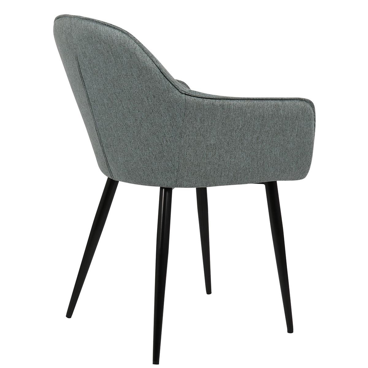Silla de Confidente TAMARA, Diseño moderno y Sofisticado, en Tela color Negro