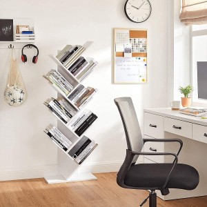 Librería MALIKA, Forma de Árbol, en Madera color Blanco