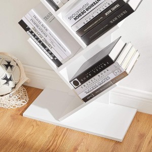 Librería MALIKA, Forma de Árbol, en Madera color Blanco