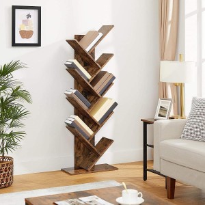 Librería MALIKA, Forma de Árbol, en Madera color Blanco