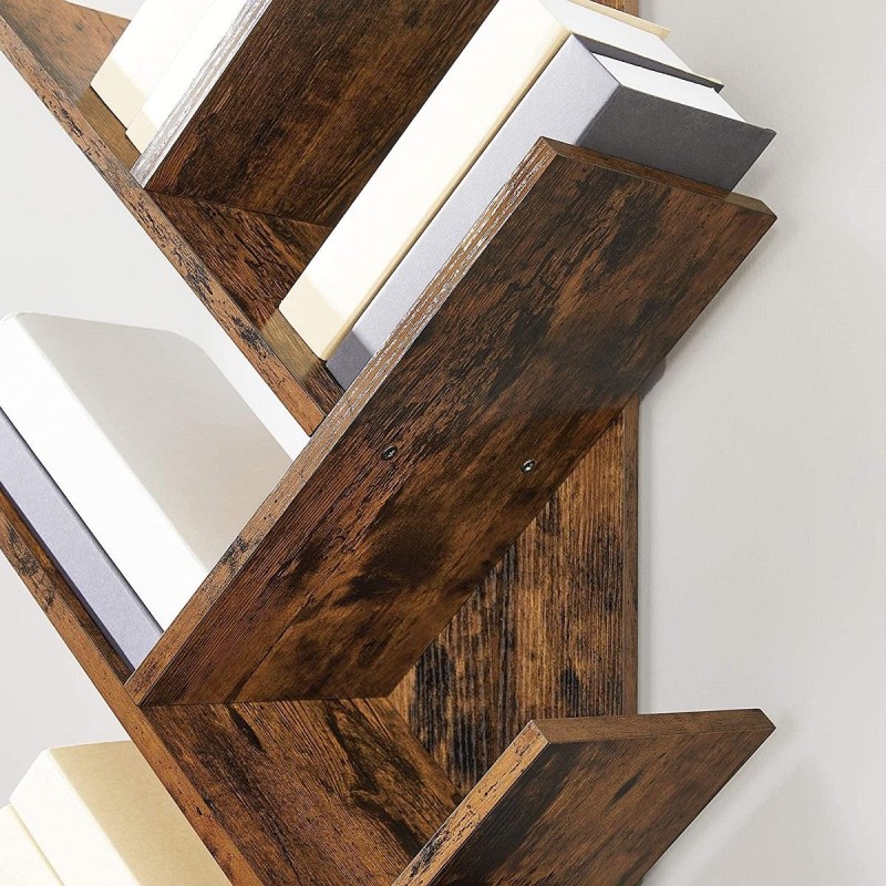 Librería MALIKA, Forma de Árbol, en Madera color Blanco