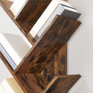 Librería MALIKA, Forma de Árbol, en Madera color Blanco