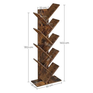 Librería MALIKA, Forma de Árbol, en Madera color Blanco