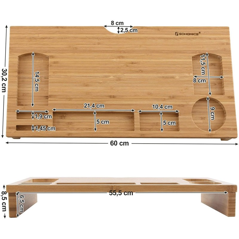 Soporte para Pantalla DALOA de Madera de Bambú color Negro