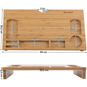 Soporte para Pantalla DALOA de Madera de Bambú color Negro