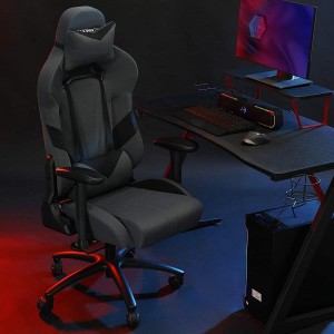 Silla Gaming SPYDER en Tela color Gris y Negro
