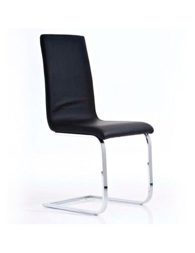 Sofá de 2 plazas CHESTER, muy elegante, en piel color negro