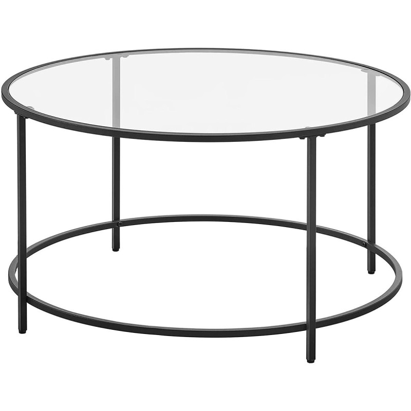 Mesa auxiliar de cristal TIVOLI, Estructura color Dorado
