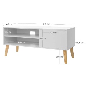 Armario LONDON, Diseño Nórdico, en Madera color Blanco