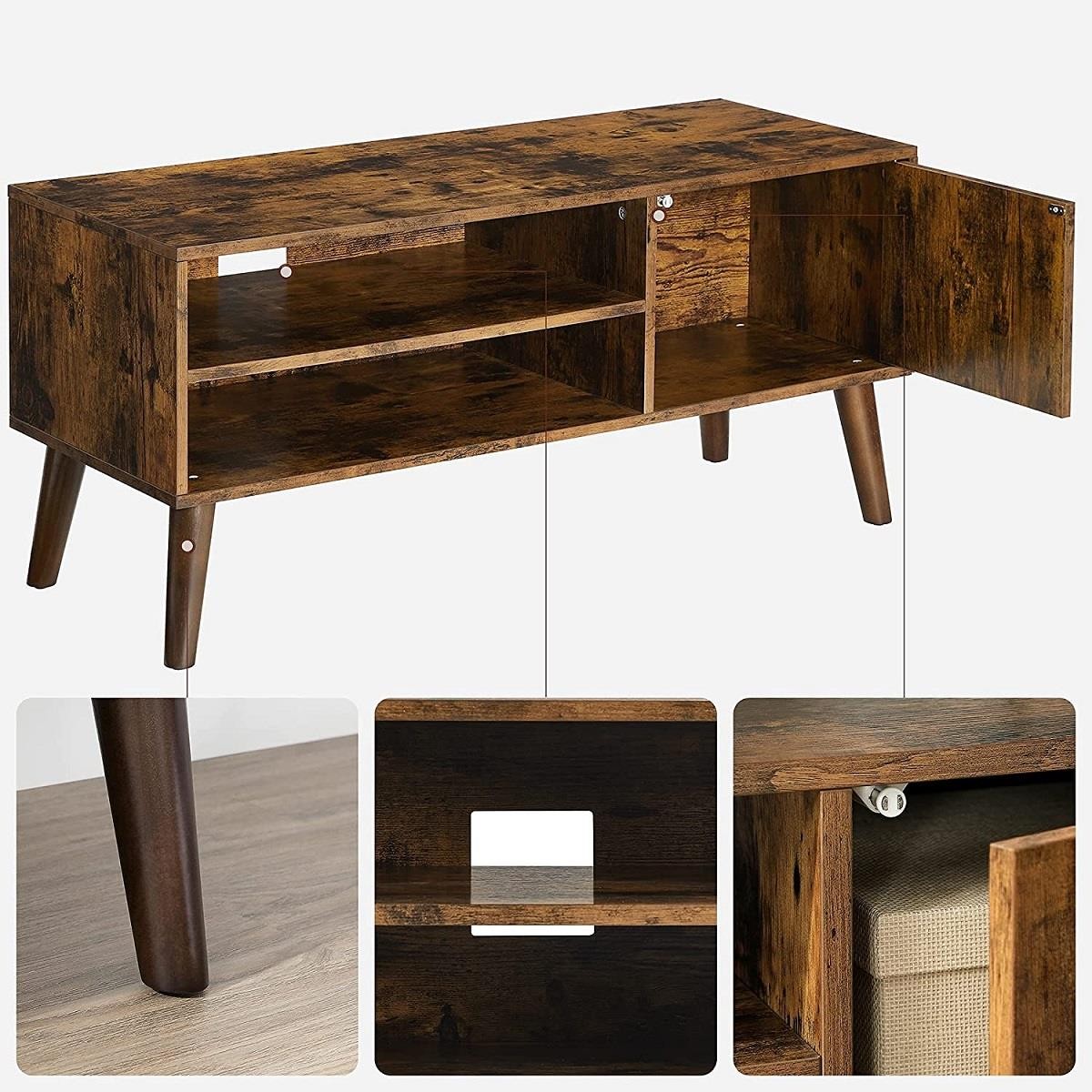 Armario LONDON, 110x49x40 cm, Diseño Nórdico, en Madera color Blanco
