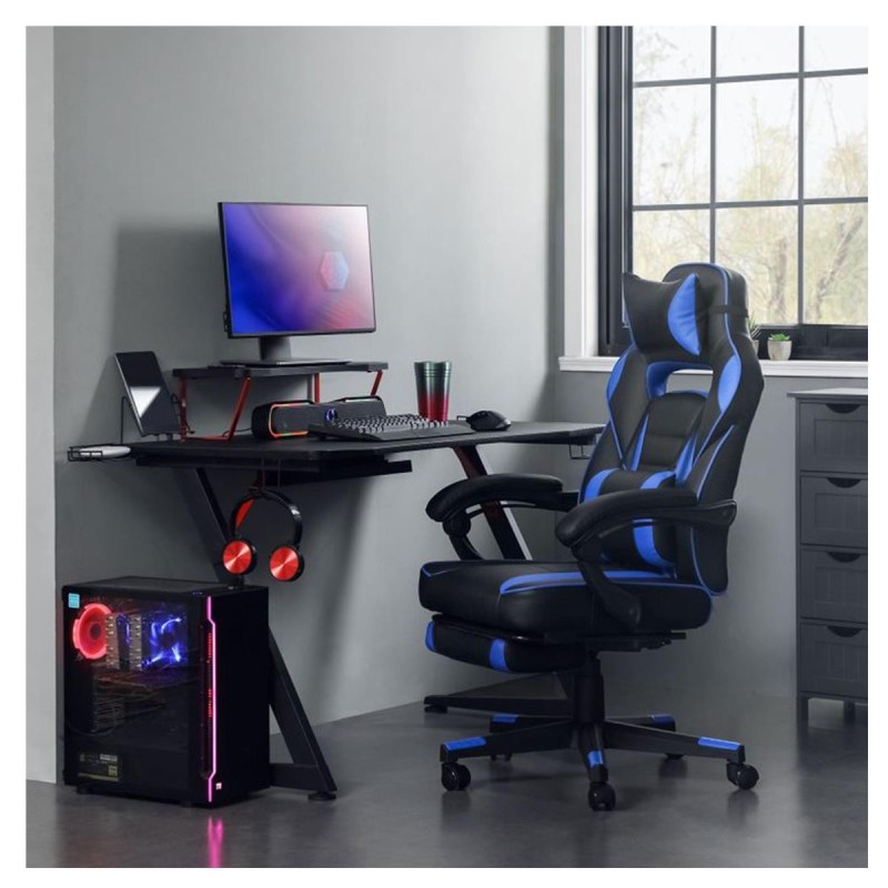 Silla Gaming ROBIN en Piel Negra y Roja