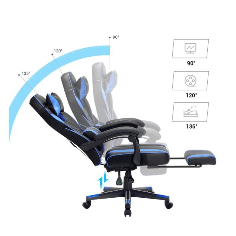 Silla Gaming ROBIN en Piel Negra y Roja