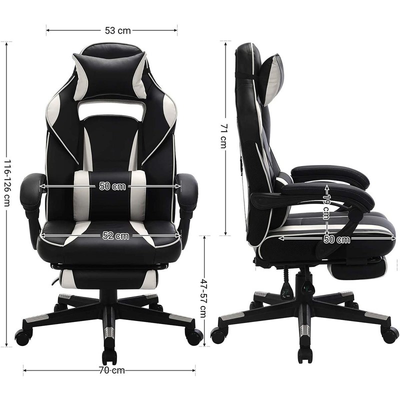 Silla Gaming ROBIN en Piel Negra y Roja