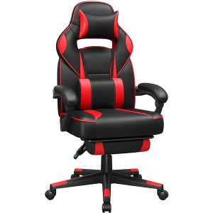 Silla Gaming ROBIN en Piel Negra y Roja