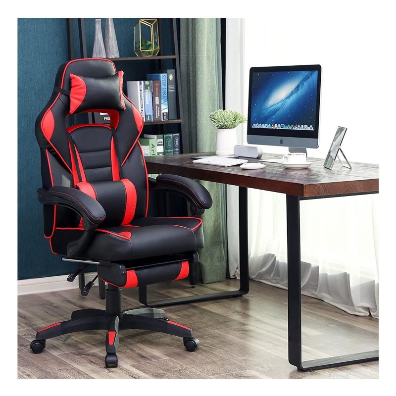 Silla Gaming ROBIN en Piel Negra y Roja