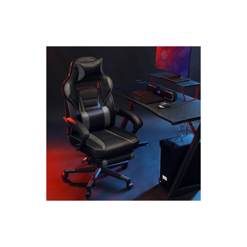 Silla Gaming ROBIN en Piel Negra y Roja