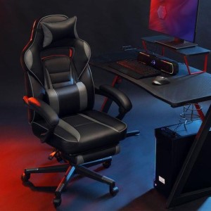 Silla Gaming ROBIN en Piel Negra y Roja