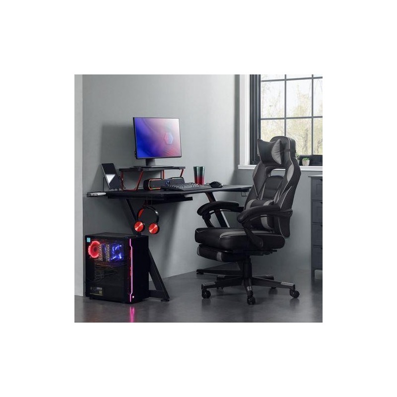 Silla Gaming ROBIN en Piel Negra y Roja