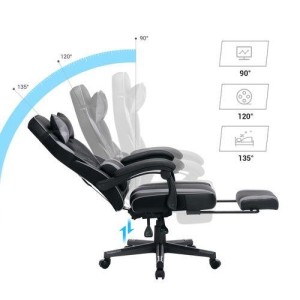 Silla Gaming ROBIN en Piel Negra y Roja