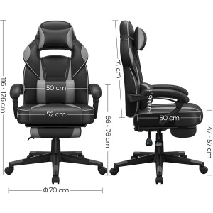 Silla Gaming ROBIN en Piel Negra y Roja