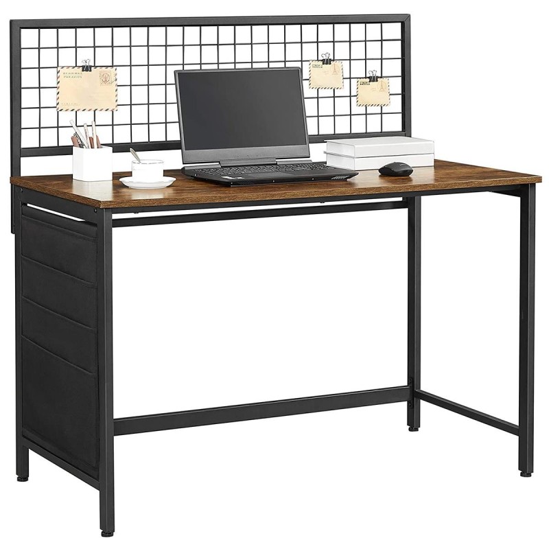 Mesa de Oficina RENEGADE, Estructura Metálica, Madera color Marrón Oscuro