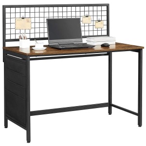 Mesa de Oficina RENEGADE, Estructura Metálica, Madera color Marrón Oscuro
