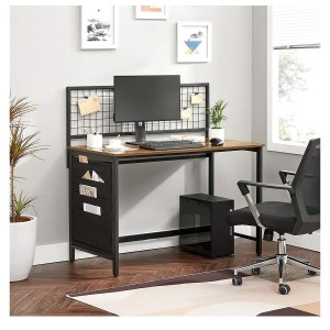 Mesa de Oficina RENEGADE, Estructura Metálica, Madera color Marrón Oscuro