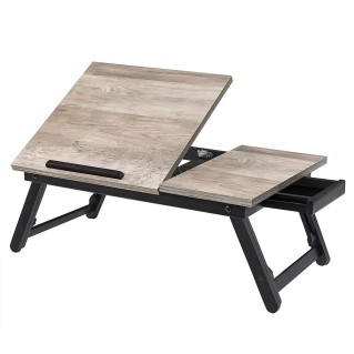 Soporte para Pantalla OLSON, Totalmente Ajustable, en Metal y Madera color Gris 2