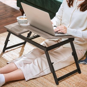 Soporte para Pantalla OLSON, Totalmente Ajustable, en Metal y Madera color Gris