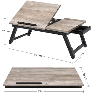 Soporte para Pantalla OLSON, Totalmente Ajustable, en Metal y Madera color Gris
