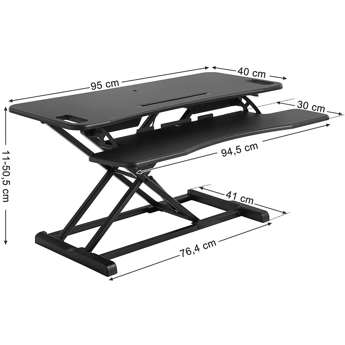 Soporte para Pantalla OAKLEY, Ajustable en Altura hasta 39 cm, en Metal y Madera, color Negro