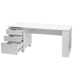 Mesa de Ordenador MUNICH, con Cajones, en Madera color Negro
