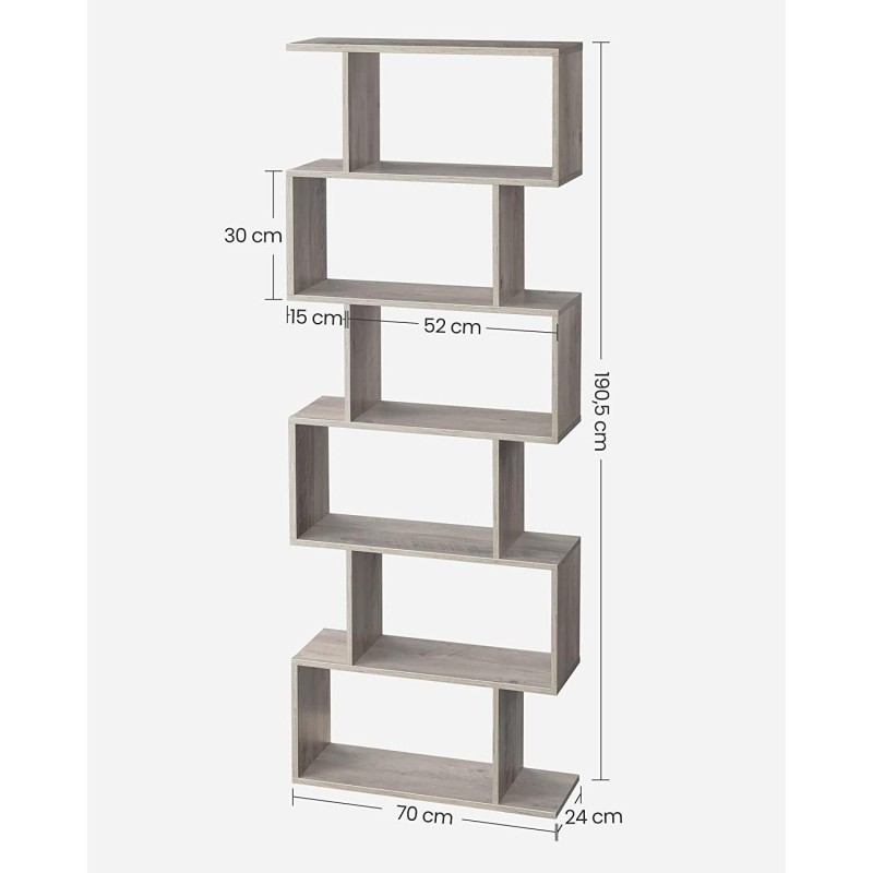 Estantería KISTA, Diseño Moderno, en Madera color Blanco