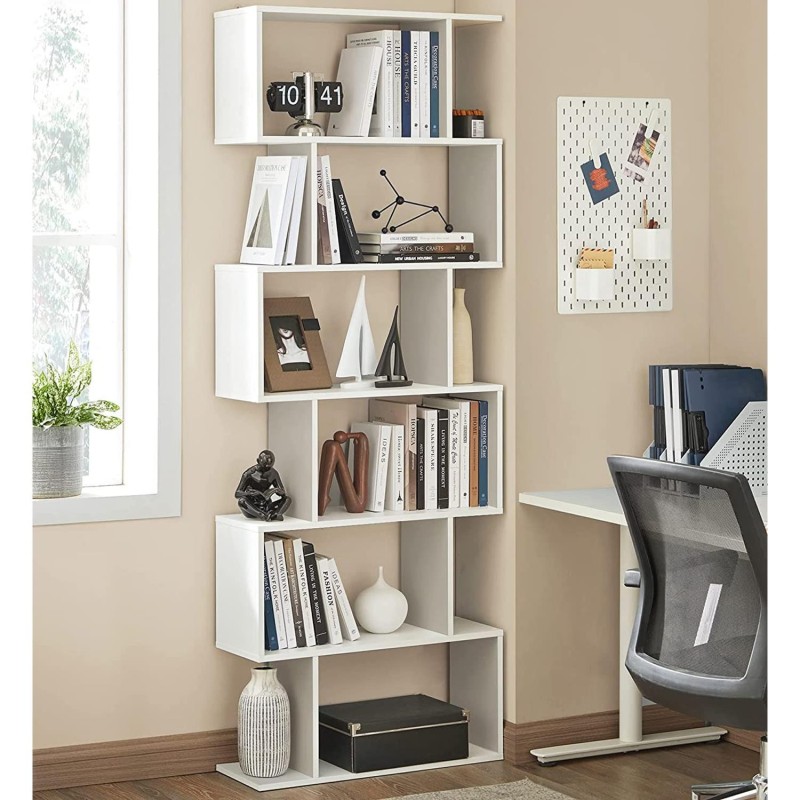 Estantería KISTA, Diseño Moderno, en Madera color Blanco