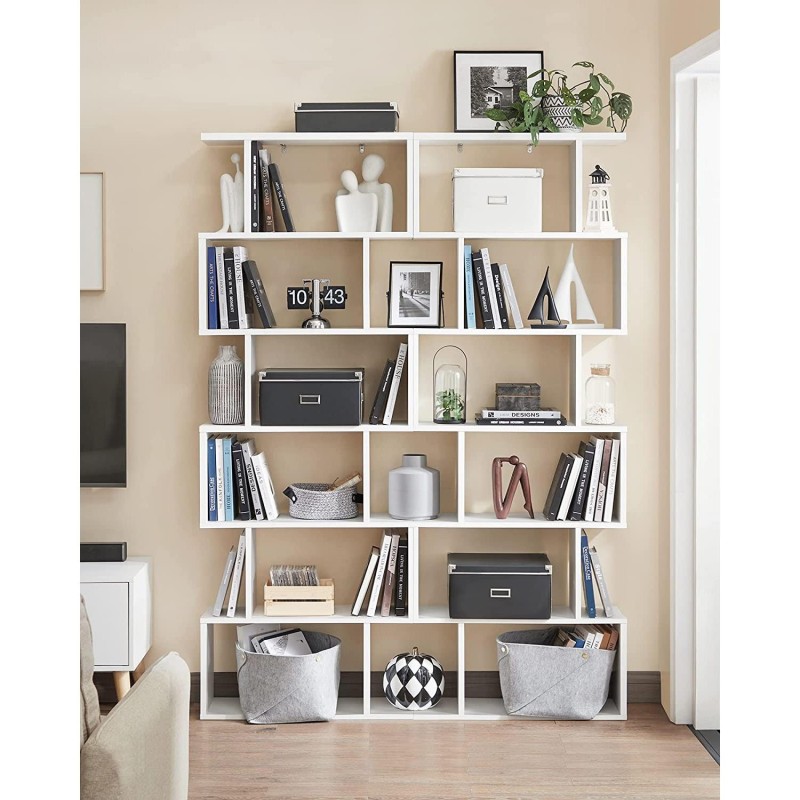Estantería KISTA, Diseño Moderno, en Madera color Blanco