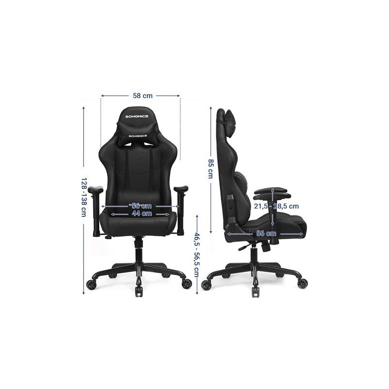 Silla Gaming KENDAL en Piel color Negro