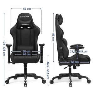 Silla Gaming KENDAL en Piel color Negro