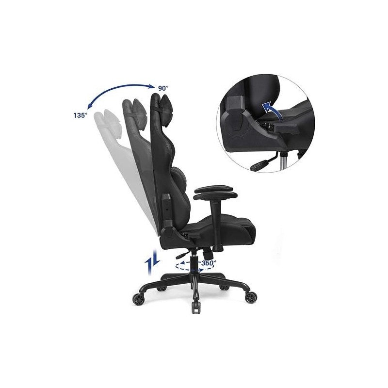 Silla Gaming KENDAL en Piel color Negro