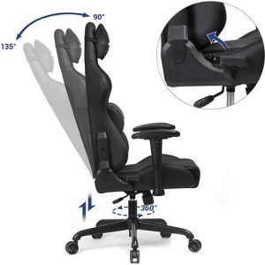 Silla Gaming KENDAL en Piel color Negro